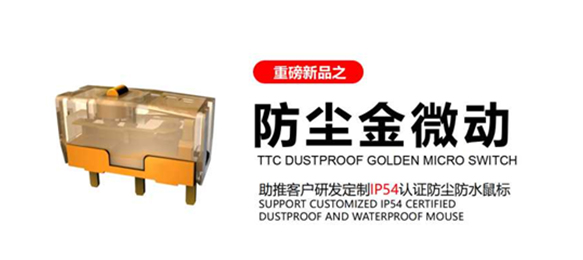 Dust proof golden switch